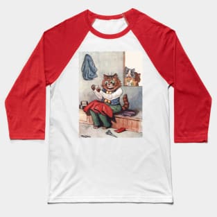 Sewing Tailor Cat Baseball T-Shirt